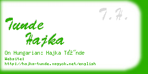 tunde hajka business card